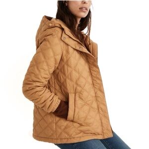 Madewell Addition Quilted Tan Puffer Jacket Size Medium